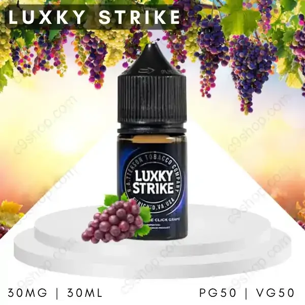 luxky strike salt nic double click grape