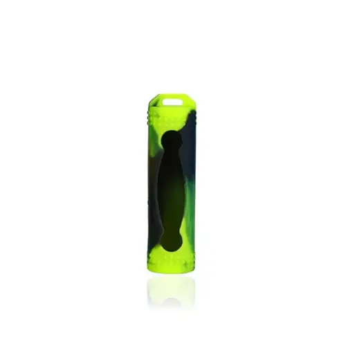 single battery silicone case-black green