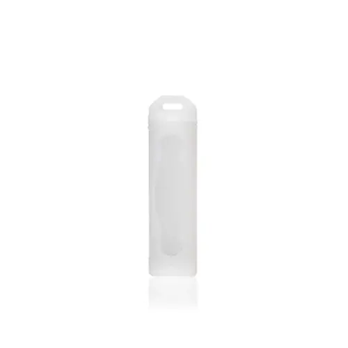 single battery silicone case-white clear