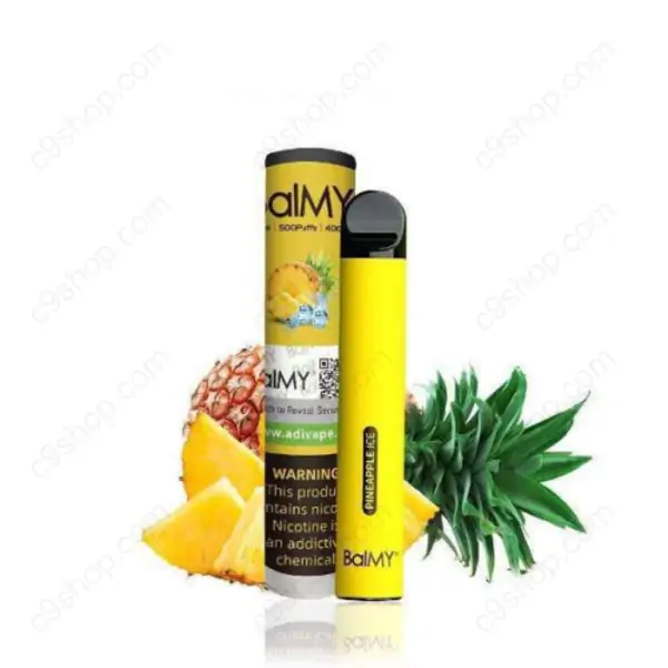 balmy disposable pod 500 puffs pineapple ice