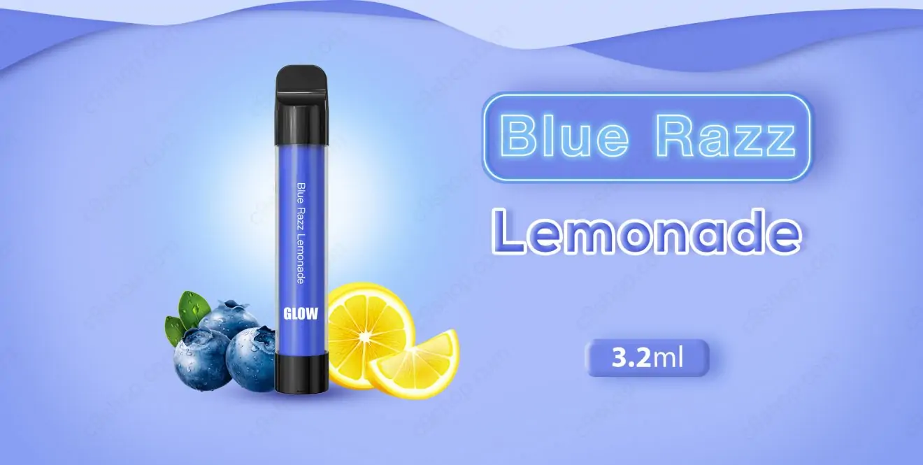 vapeman glow disposable pod blue razz lemonade