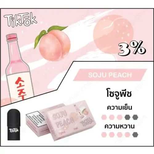 หัวน้ำยา tiktok pod soju peach