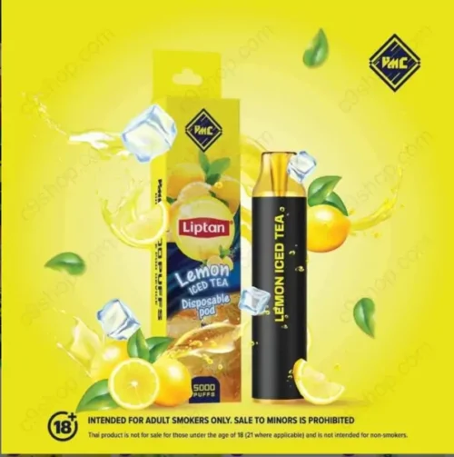 vmc disposable 5000 puffs lemon iced tea