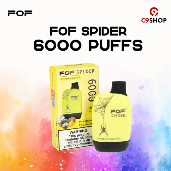fof spider 6000 puff pineapple coconut ice