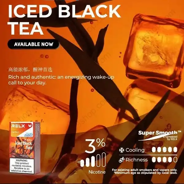 relx infinity pod iced black tea